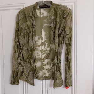 Marina Rossi Olive Floral Blouse